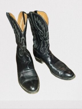 Men's Black Lucchese Boots Sz 14 D